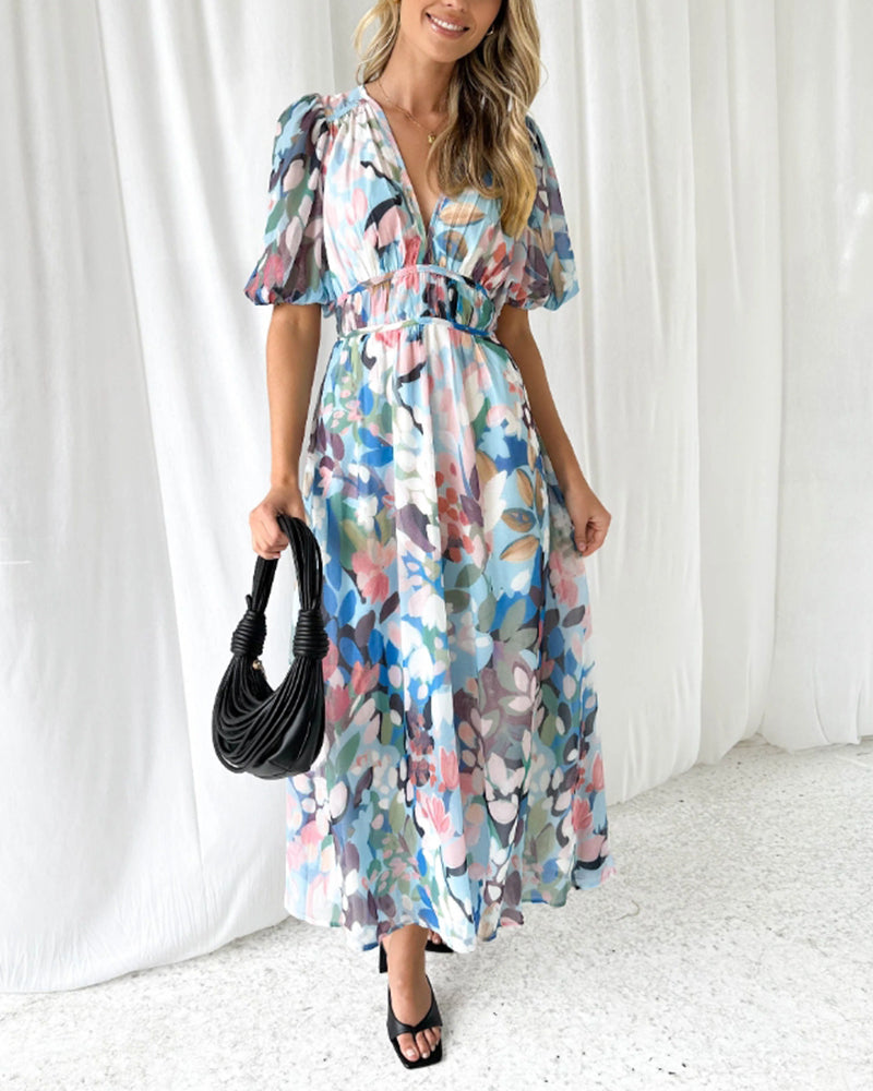 Annie | Boho Floral Maxi Dress