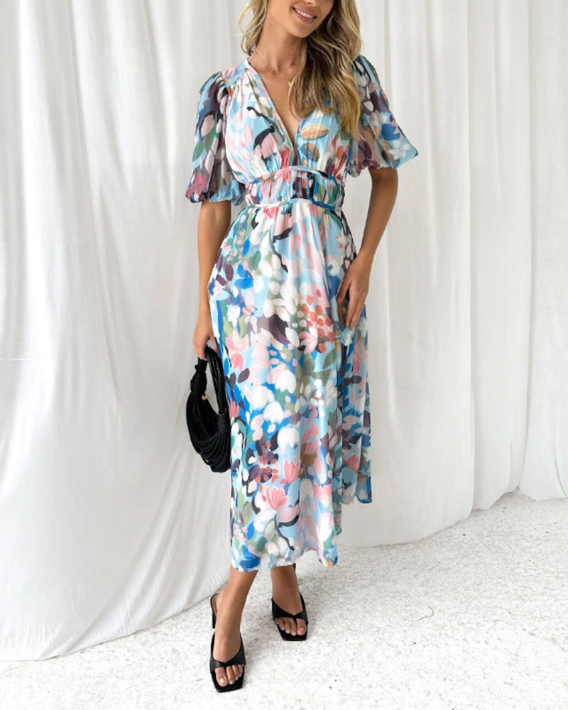 Annie | Boho Floral Maxi Dress
