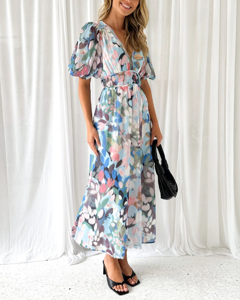 Annie | Boho Floral Maxi Dress