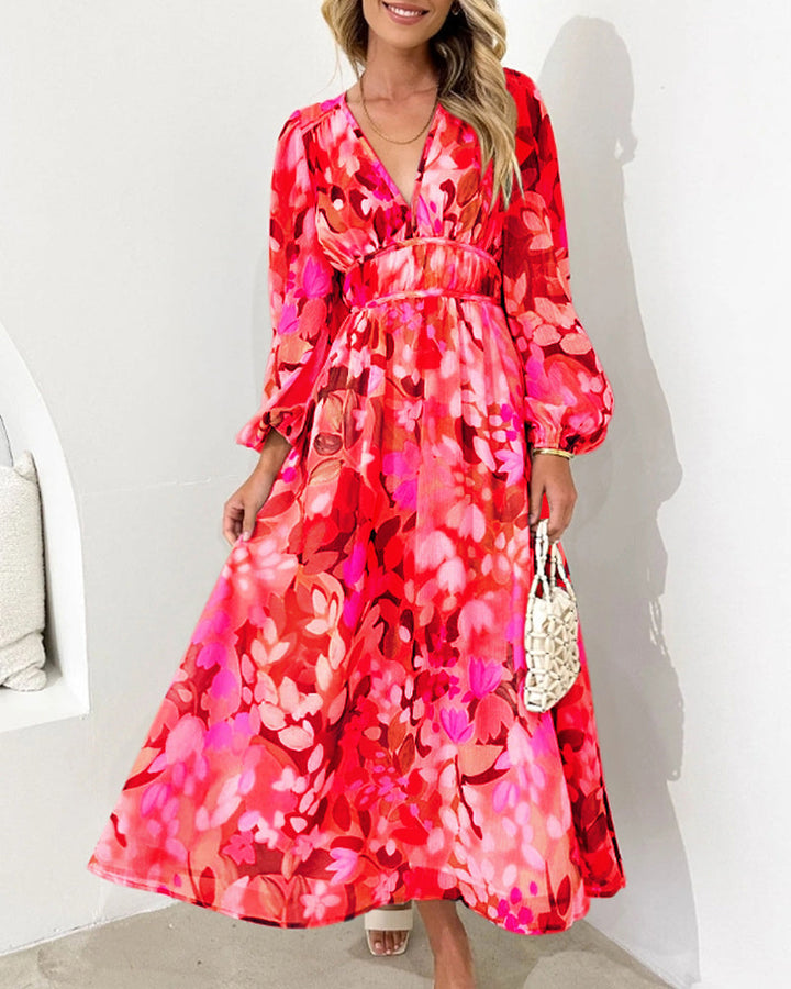 Annie | Boho Floral Maxi Dress