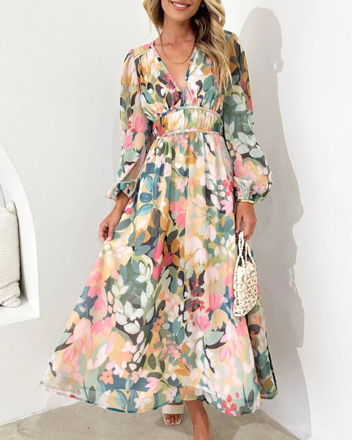 Annie | Boho Floral Maxi Dress