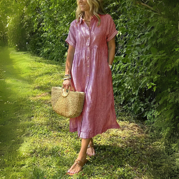 Amila | Elegant Striped Dress