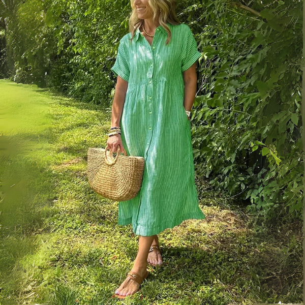 Amila | Elegant Striped Dress