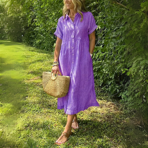 Amila | Elegant Striped Dress