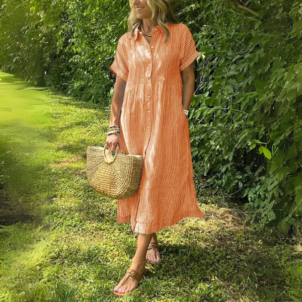 Amila | Elegant Striped Dress