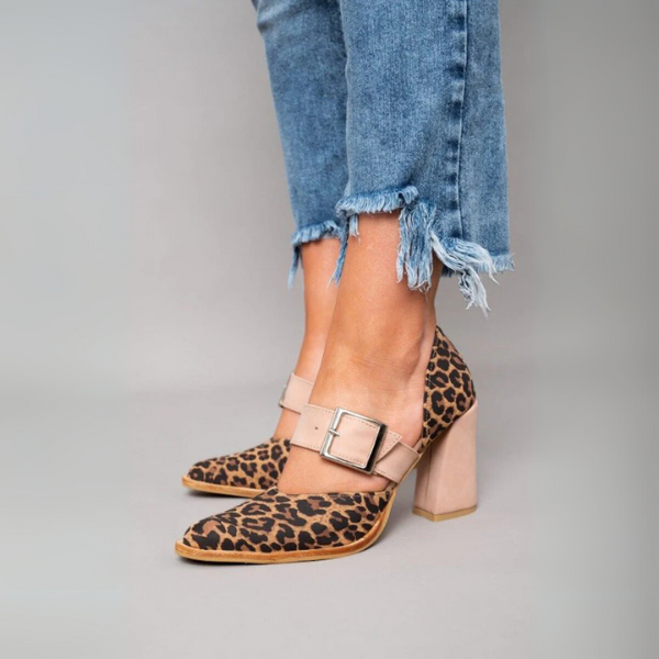 Selveta | Leopard Suede Heels