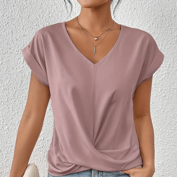 Marie | Tummy tucking V-neck top