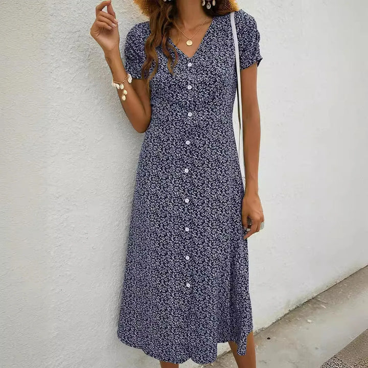 Emma | Floral V-Neck Dress