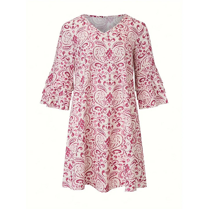 Isa | Pattern V-Neck Dress