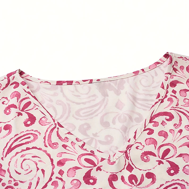 Isa | Pattern V-Neck Dress