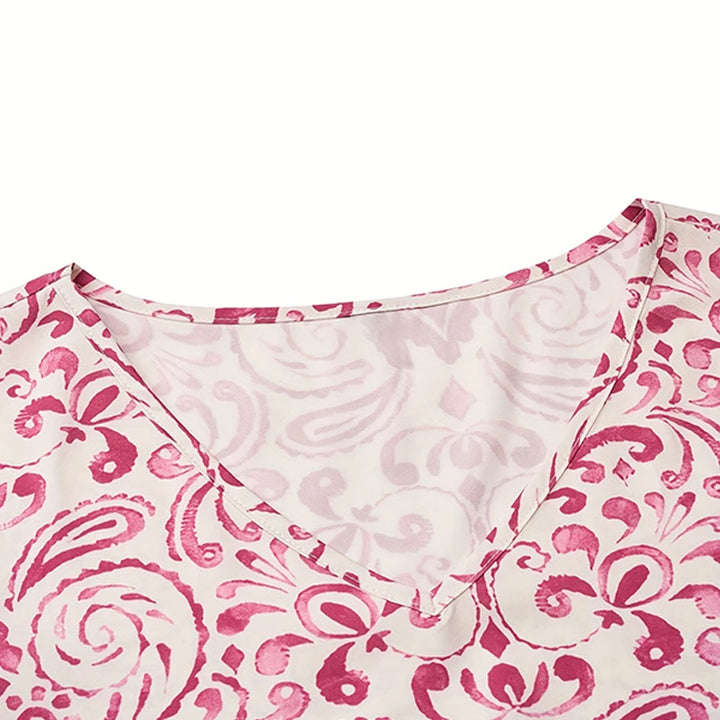 Isa | Pattern V-Neck Dress