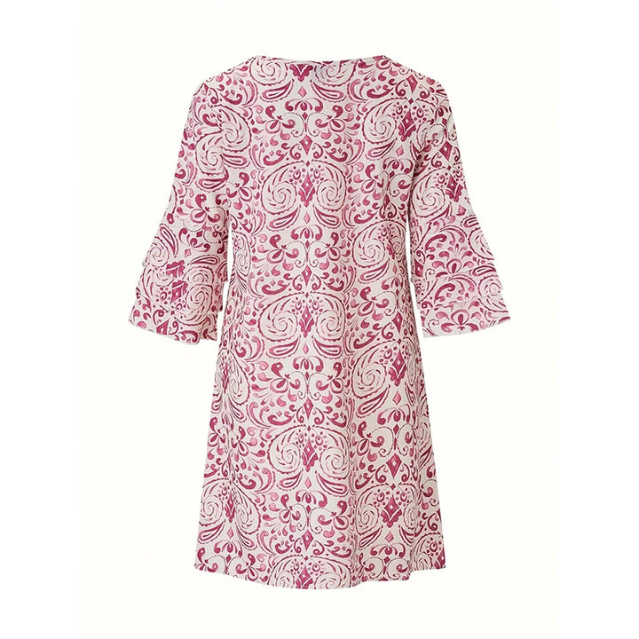 Isa | Pattern V-Neck Dress