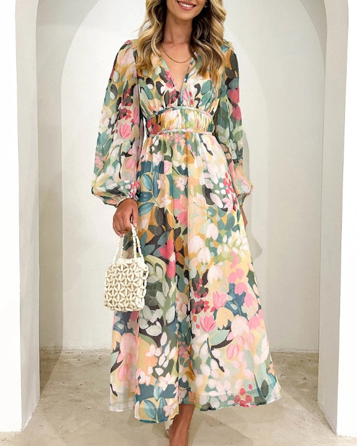 Annie | Boho Floral Maxi Dress
