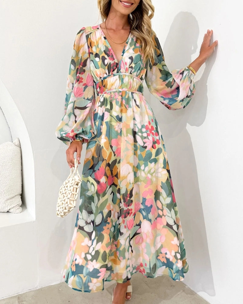 Annie | Boho Floral Maxi Dress