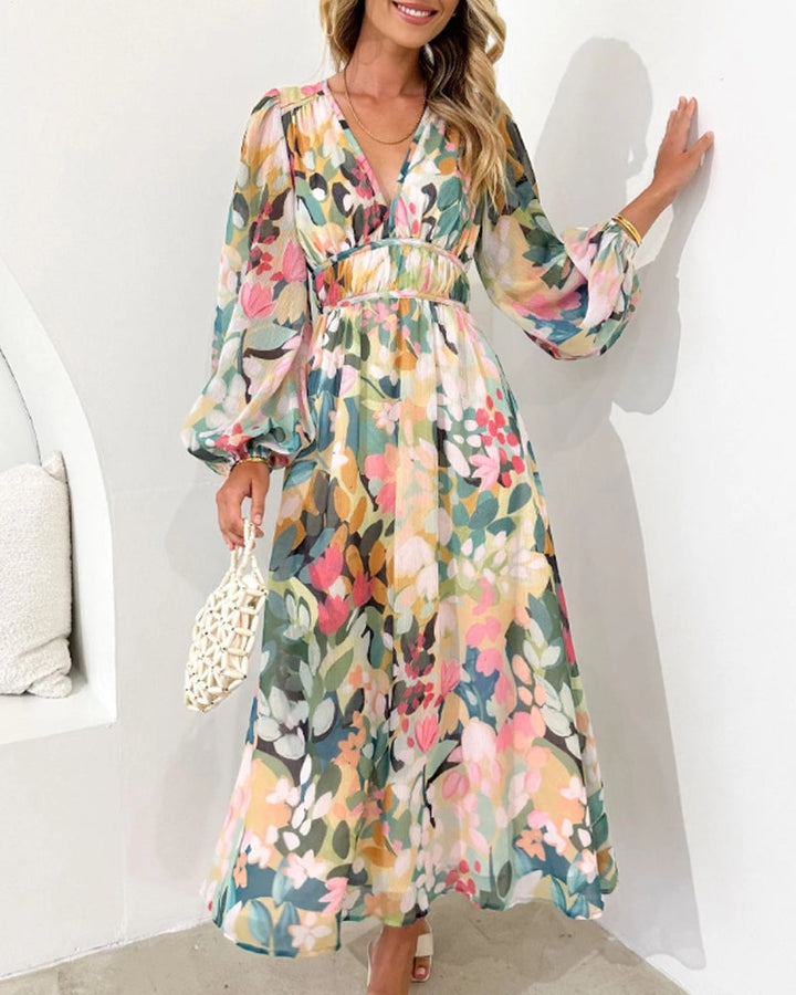 Annie | Boho Floral Maxi Dress