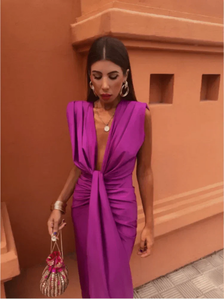 Cordelia | Abito Elegante Drappeggiato