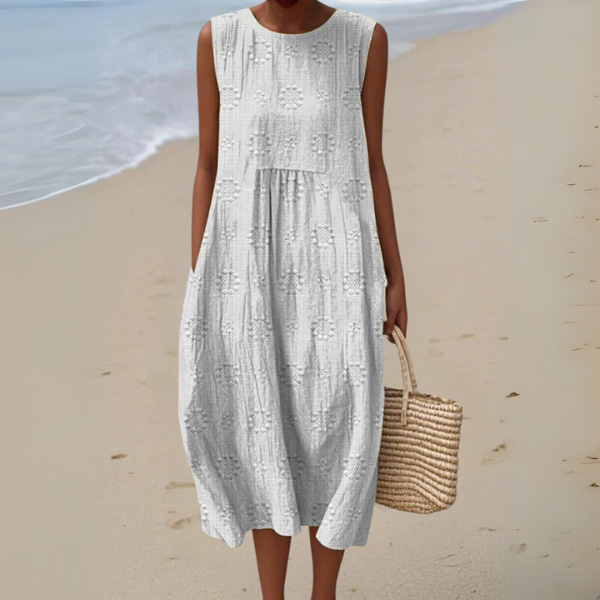 Rose | Embroidered Midi Dress