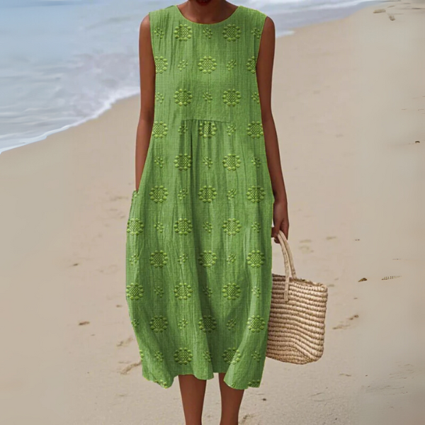 Sara | Patterned Midi Dress