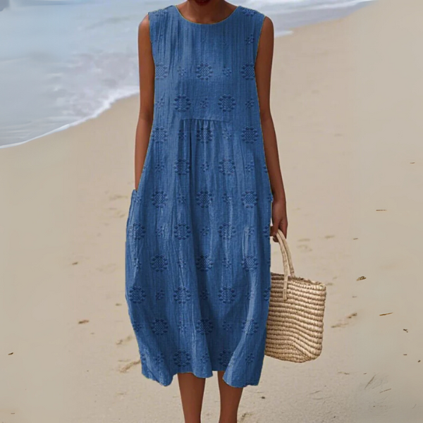 Sara | Patterned Midi Dress